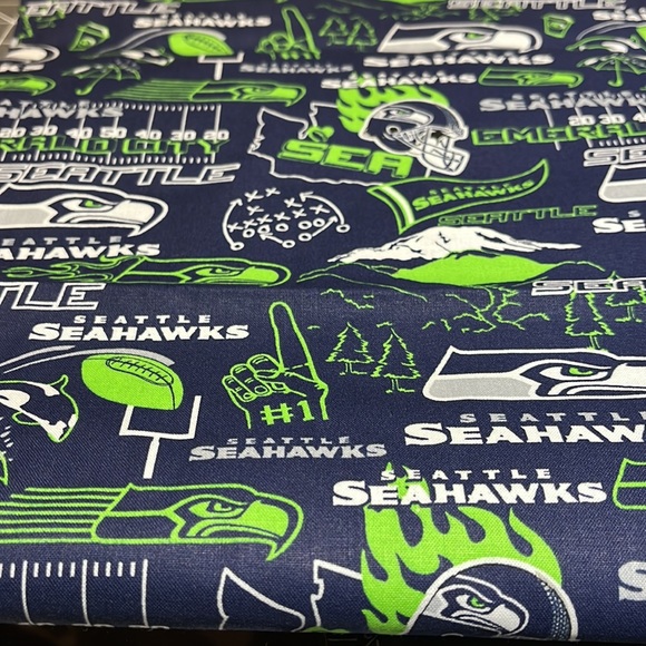 New cotton 5 Yds Seattle Seahawks 45” wide - Picture 2 of 3